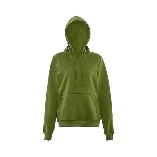 Mymo Athlsr moda maglione felpa con cappuccio donna poliestere militare taglia xs