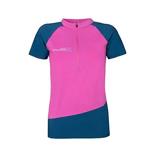 Rock Experience merlin ss hz t-shirt, 0834 super pink+1484 moroccan blue, xxl donna