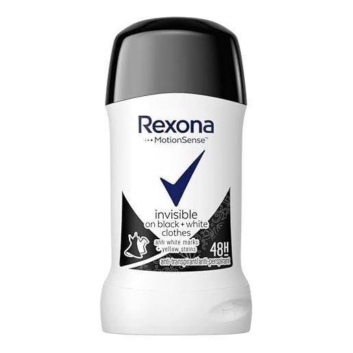 Rexona, deodorante antitraspirante stick invisible on black + white clothes - 40 g