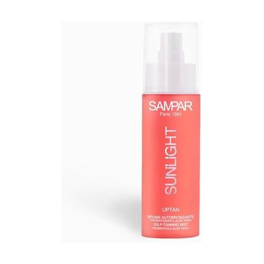 Sampar nebbia autoabbronzante viso con probiotici, dha vegetale & aloe vera - sunlight uptan sampar - aglio naturale & luminoso - senza traccia - inodore - tutti i tipi di pelle