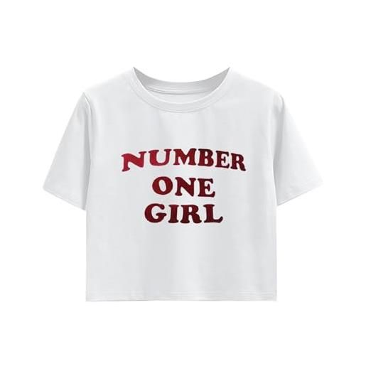 MURQ maglietta ro-se album number one girl 2024 maglietta merch support contton camicie stile top star(a white, m)