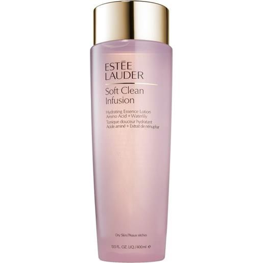 Estee Lauder soft clean infusion - lozione essenza idratante con aminoacidi ed estratto di fiori di giglio acquatico 400 ml