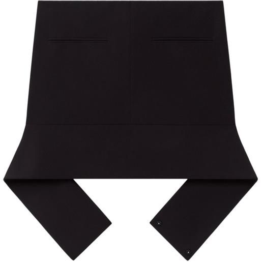Courrèges minigonna con cintura - nero