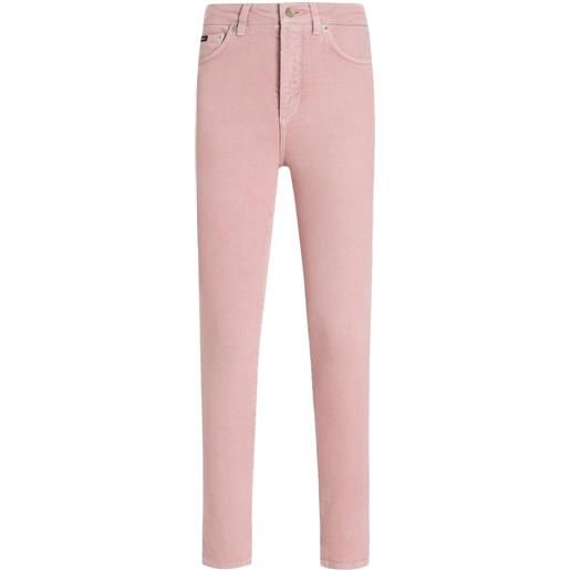 Dolce & Gabbana jeans con placca logo - rosa
