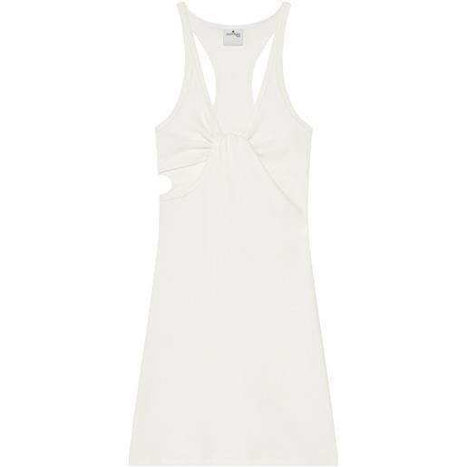 Courrèges abito corto twist anni '90 - bianco