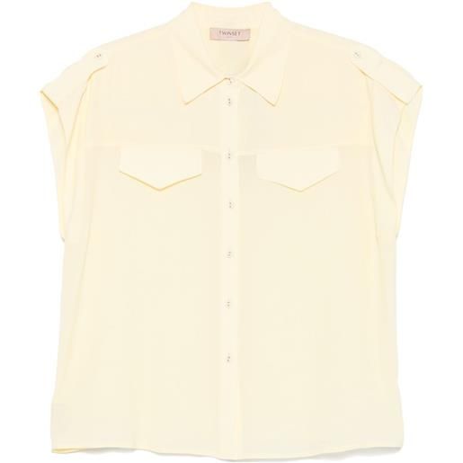 TWINSET camicia con maniche ad aletta - giallo