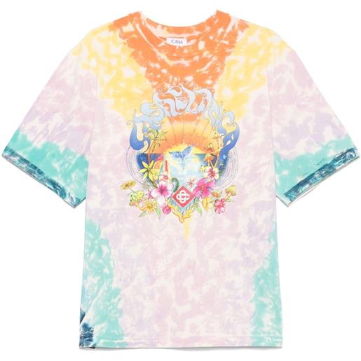 Casablanca t-shirt con fantasia tie dye - viola