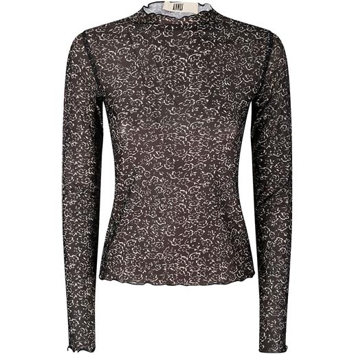 KNWLS top in jersey - nero