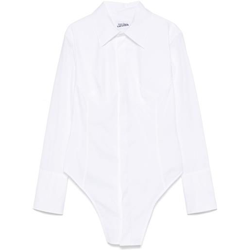 Jean Paul Gaultier body in popeline - bianco
