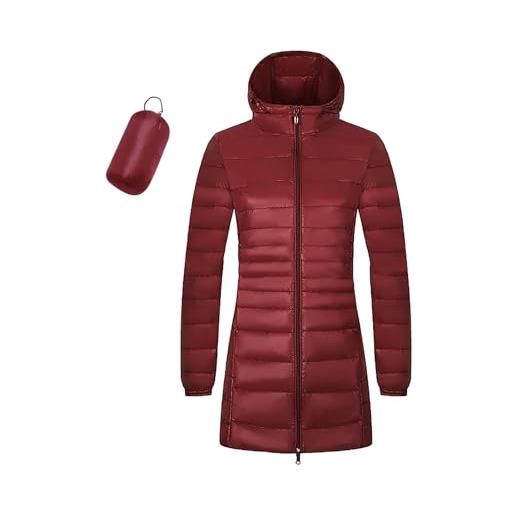 Generico blauer donna giubbotto piumino donna taglie forti piumino leggero oversize da donna con cappuccio tinta unita oversize piumino donna con cappuccio piumino donna bianco (purple, l)