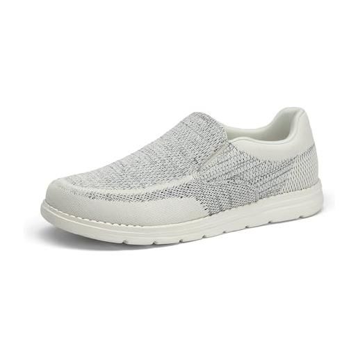 Bruno Marc Mocassini Da Uomo Eleganti Resistenti Scarpe Casual Slip On Mocassini Da Uomo Size 43 Grigio Chiaro Bmumls2520