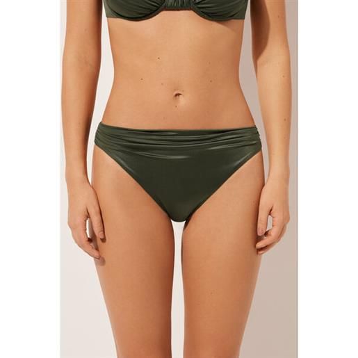 Calzedonia slip costume shiny satin verde