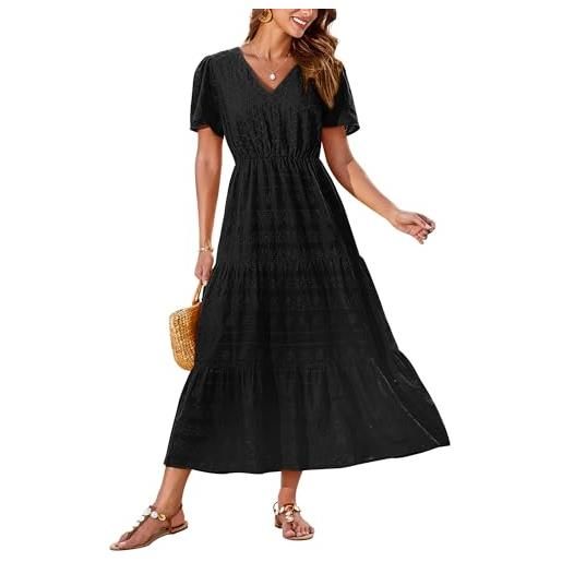 GRACE KARIN abito estivo elegante da donna vestito a-line corto per cerimonia curcuma giallo m