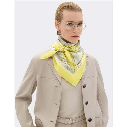 Ferrari carré in twill di seta stampata - sciarpe e guanti giallo modena os