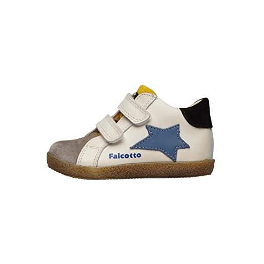 Falcotto Anemone VL.-Sneakers in Pelle e Tessuto Tecnico-Bianco, Bianco-Blu 19