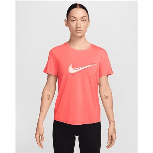Nike swoosh dri fit w - t-shirt running - donna - rosa
