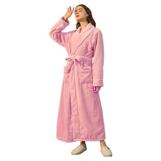 lozssnigzi vestaglia donna invernale vestaglia in pile lunga vestaglia invernali senza cappuccio accappatoio caldo vestaglia donna da camera morbida vestaglia flanella