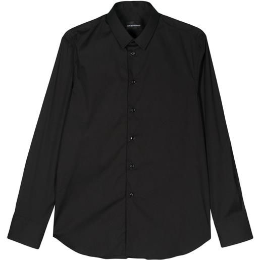 Emporio Armani camicia a maniche lunghe - nero