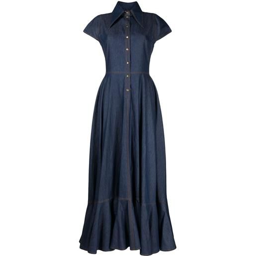 Saiid Kobeisy abito lungo denim - blu
