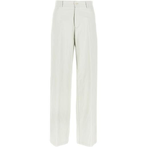 Nude pantaloni effetto pelle - bianco