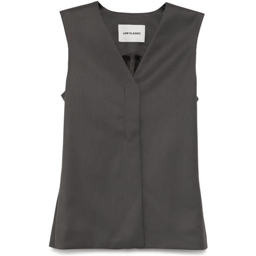 Low Classic gilet in lana - grigio