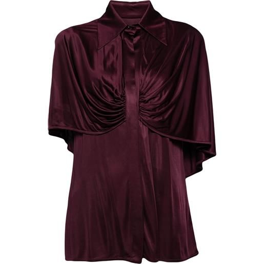 Costarellos camicia con effetto lucido - viola