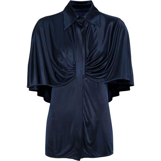 Costarellos camicia con effetto lucido - blu