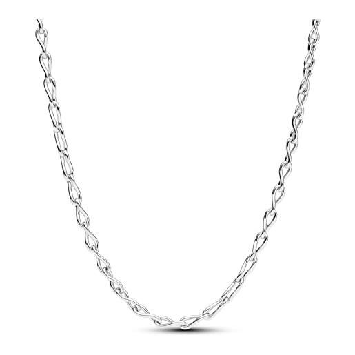 PANDORA collana con 8 maglie a catena in argento sterling, 50