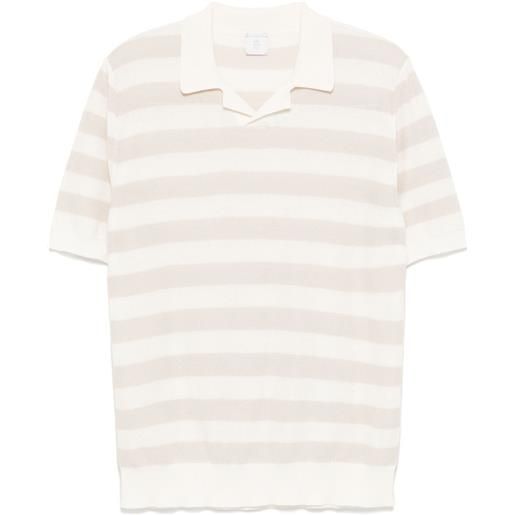 Eleventy polo a righe - toni neutri