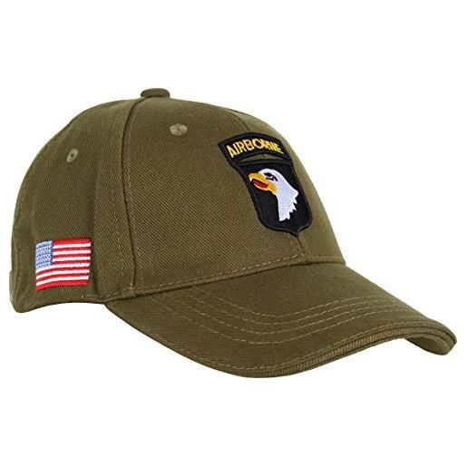 Fostex garments cappello da baseball 101st divisione airborne screaming eagle paracadutisti usa (verde)