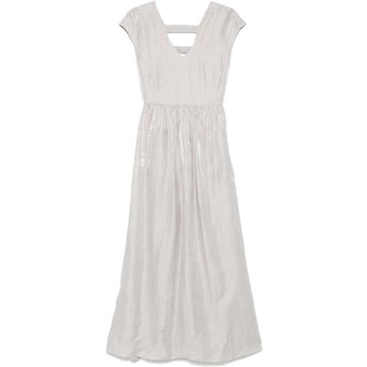 Emporio Armani abito lungo con scollo a v - grigio