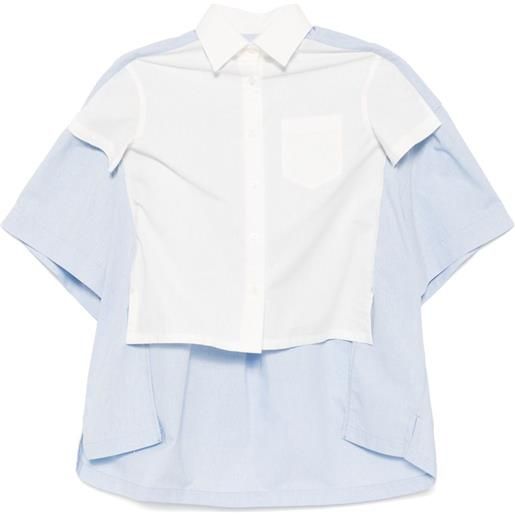 Kolor camicia con inserti - blu