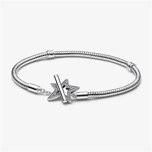 Pandora bracciale con chiusura a t e stella 19cm donna Pandora