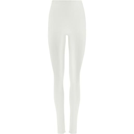 Ferragamo leggings con zip - bianco