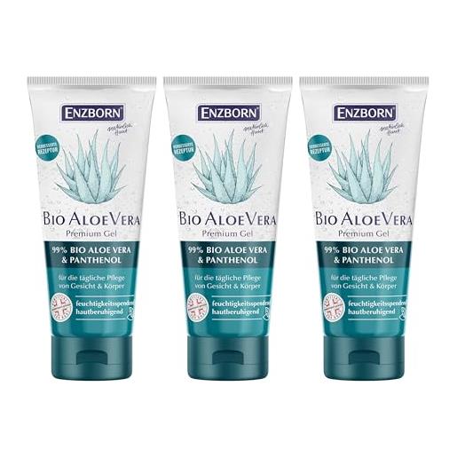 Enzborn® premium aloe vera gel, tubo di cartone da 100 ml, 3 tubi