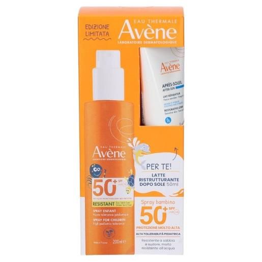 Avene solari spray bambino spf50+ + ristrutturante doposole