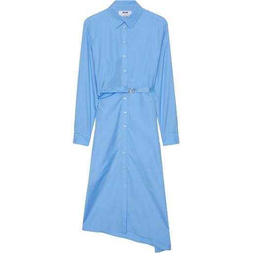 MSGM abito con cintura - blu