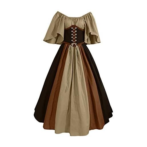 Generico abiti halloween gotici donna locandiera cotone horror costumi medievali elegante vestito di halloween cerimonia anni 50 costume celtici feste curvy abito rinascimentali pieghetta da donna vintage