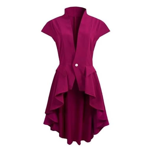 Cexiakong poncho da donna in stile vittoriano, per costume tradizionale bavarese, in maglia, colore: rosa. , m