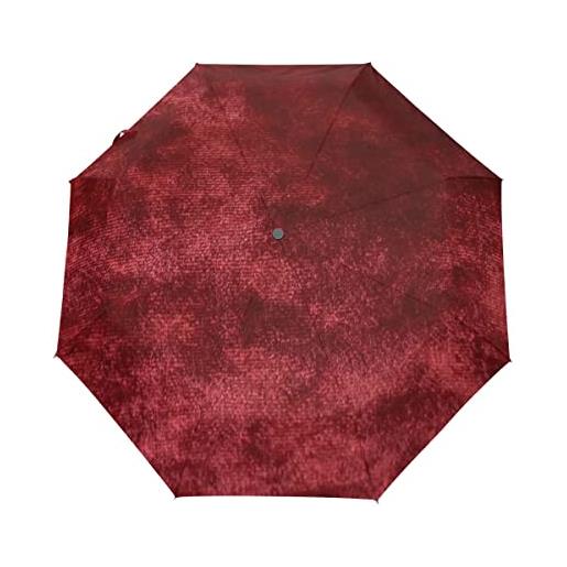 GAIREG ombrello automatico antivento dell'ombrello di viaggio compatto del modello del velluto rosso per la borsa dello zaino, totalizzatore