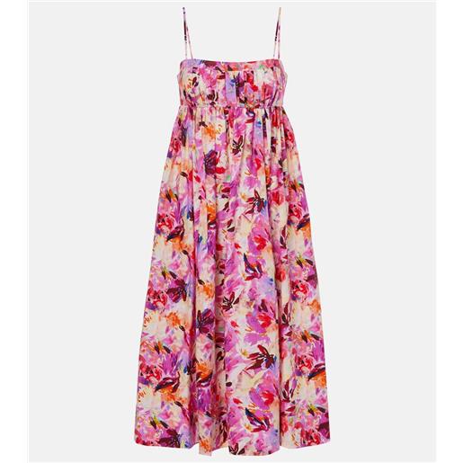 Ulla Johnson abito lungo lucille in cotone con stampa