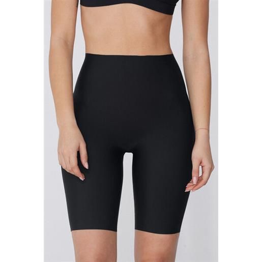 Tezenis pantaloncini ciclista taglio vivo shaping donna nero