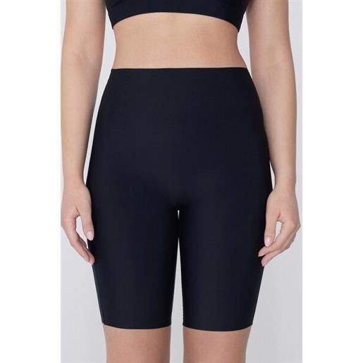 Tezenis pantaloncini ciclista taglio vivo shaping donna nero