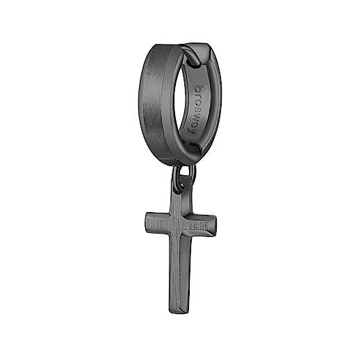 Orecchini pendenti con croce in argento sterling 925 con