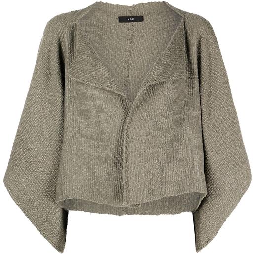 VOZ bolero crop in maglia - grigio