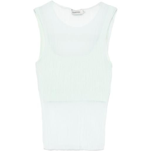 Simkhai top oakley plisse - verde