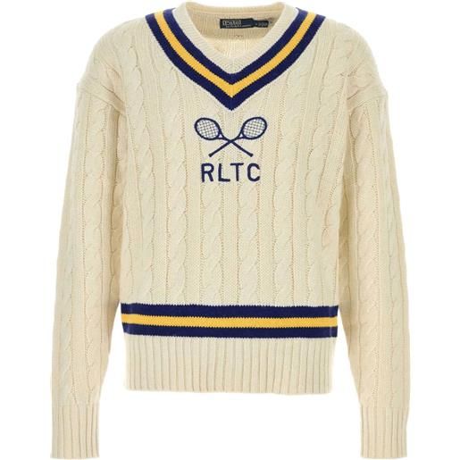 Polo Ralph Lauren maglione con ricamo - bianco