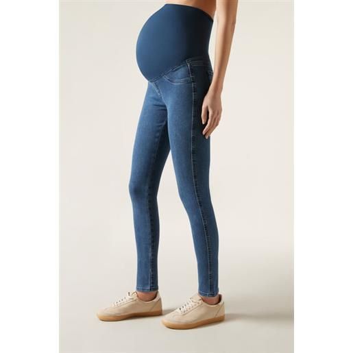 Calzedonia leggings premaman in jeans blu