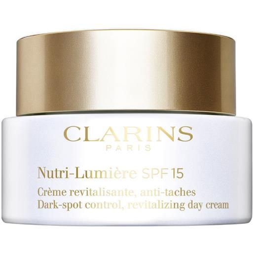 Clarins nutri-lumière spf15 50 ml crema giorno anti macchie con estratto di ippocastano e l'escina