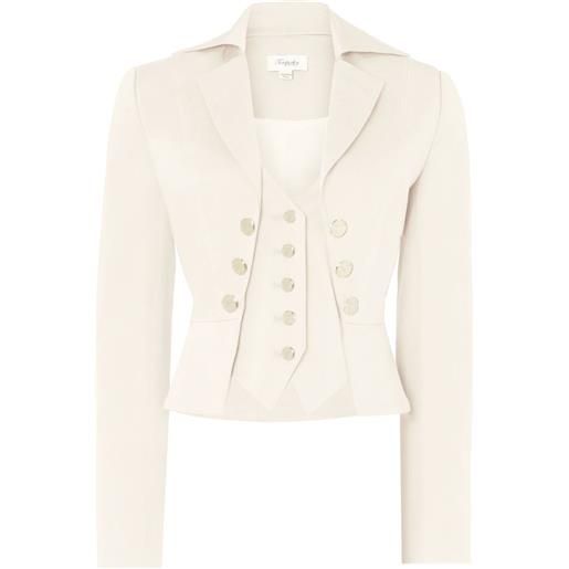 Temperley London blazer crop castell - toni neutri